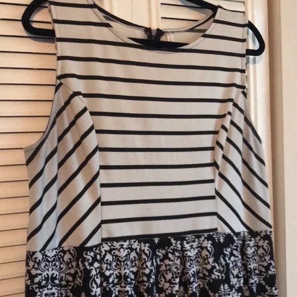 Mixed Pattern Dress - Picture 2 of 3